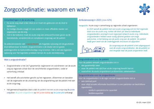 Factsheet: Zorgcoordinatie, wat en hoe?