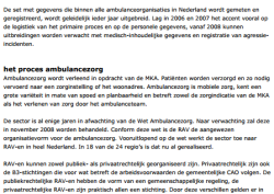 Ambulances in zicht 2007 - samenvatting